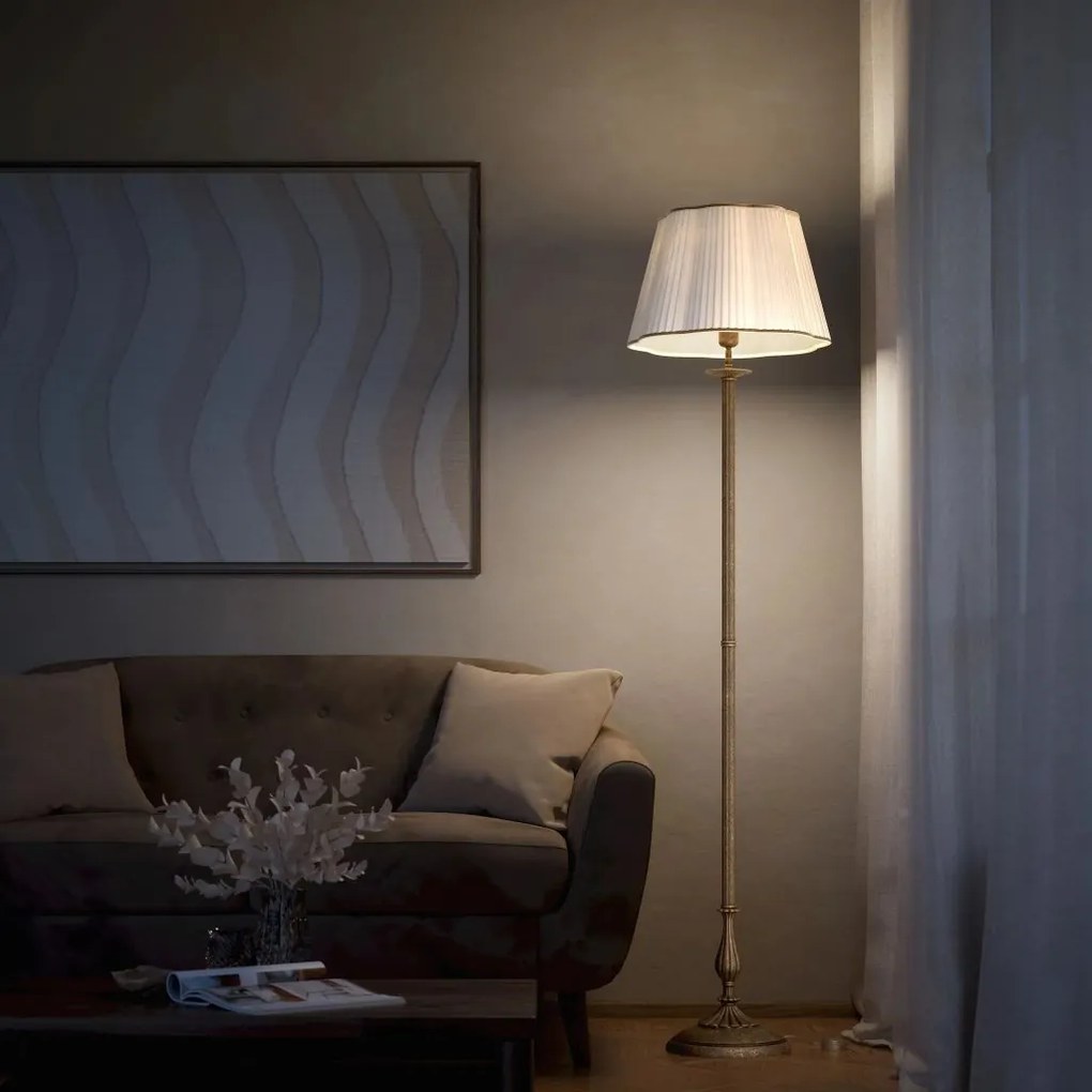 Lampadar, Lampa de podea din alama stil clasic Petalo