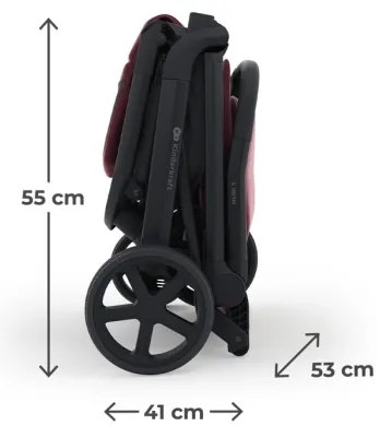 KINDERKRAFT SELECT - Cărucior sport NUBI 3 Dark Ruby