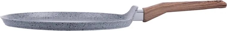 Tigaie pentru clatite Galileo Carrara SChef 2191315, 28 cm, 5 straturi, Acoperire ceramica, Fara PFAS și PTFE, Inductie, Gri/Maro