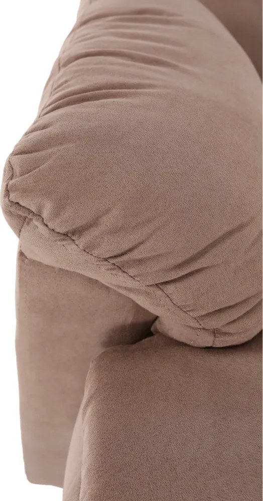 Fotoliu de masaj, reglabil, material textil grej TAUPE, LAMBERT