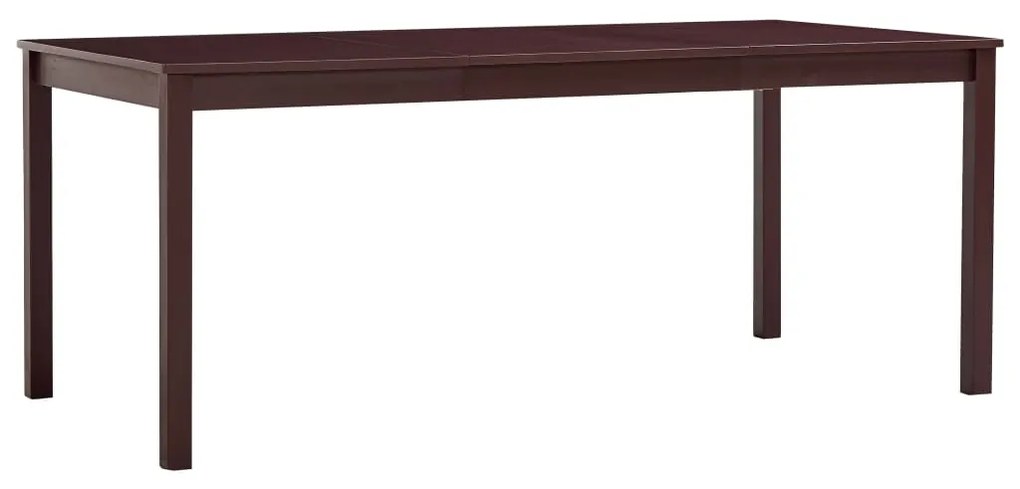 vidaXL Masă de bucătărie, maro închis, 180 x 90 x 73 cm, lemn de pin