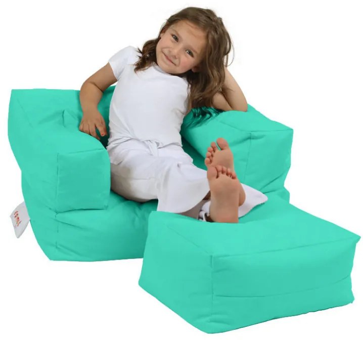 Fotoliu Puf Bean Bag Kids Single Seat, Turquoise