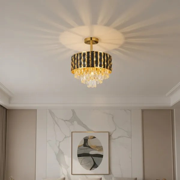 Brilagi - Lustră aplicată CRISTAL, 5 x E14, 40 W, 230 V, Ø 38 cm