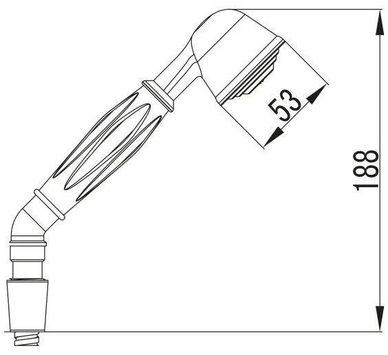 Pară de duș Aqualine VICTORIA alamă/crom lucios