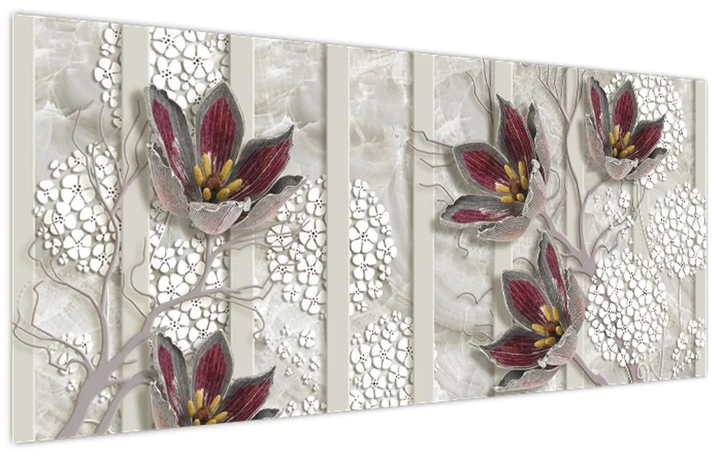 Tablou - Flori decorative (120x50 cm)