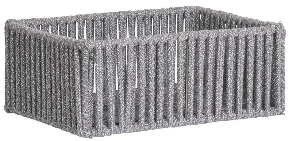 Coșuri Arese, bumbac/metal, gri, 3 buc