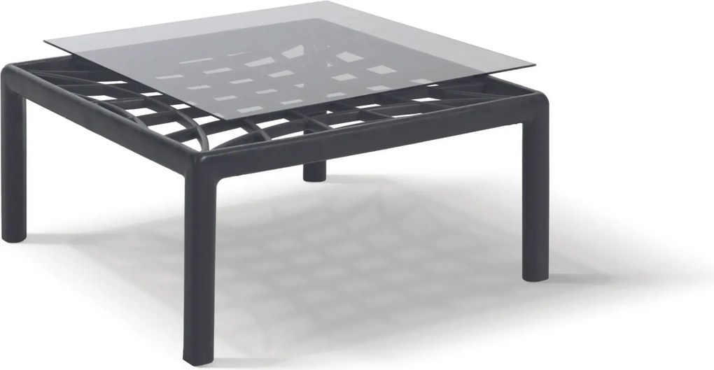 Set terasă Clara, polipropilenă si fibră de sticlă, gri antracit