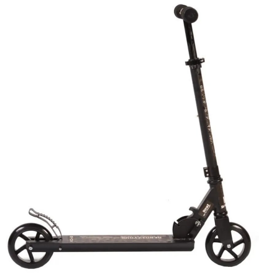 Trotineta din aluminiu NOVOKIDS™ RendezVous, Maxim 100 kg, Functie Super Brake, Maner reglabil pe inaltime, Diametru roata 145 mm, Negru