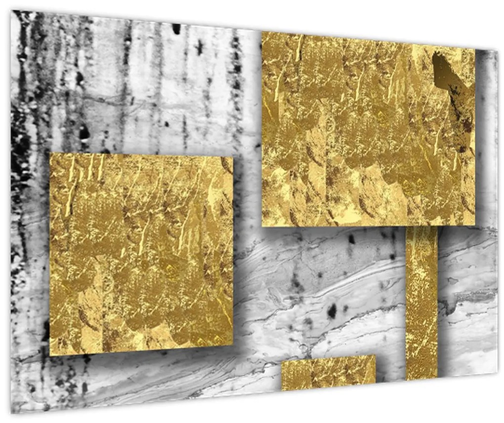 Tablou - Pătrate de aur N⁰3 (90x60 cm)