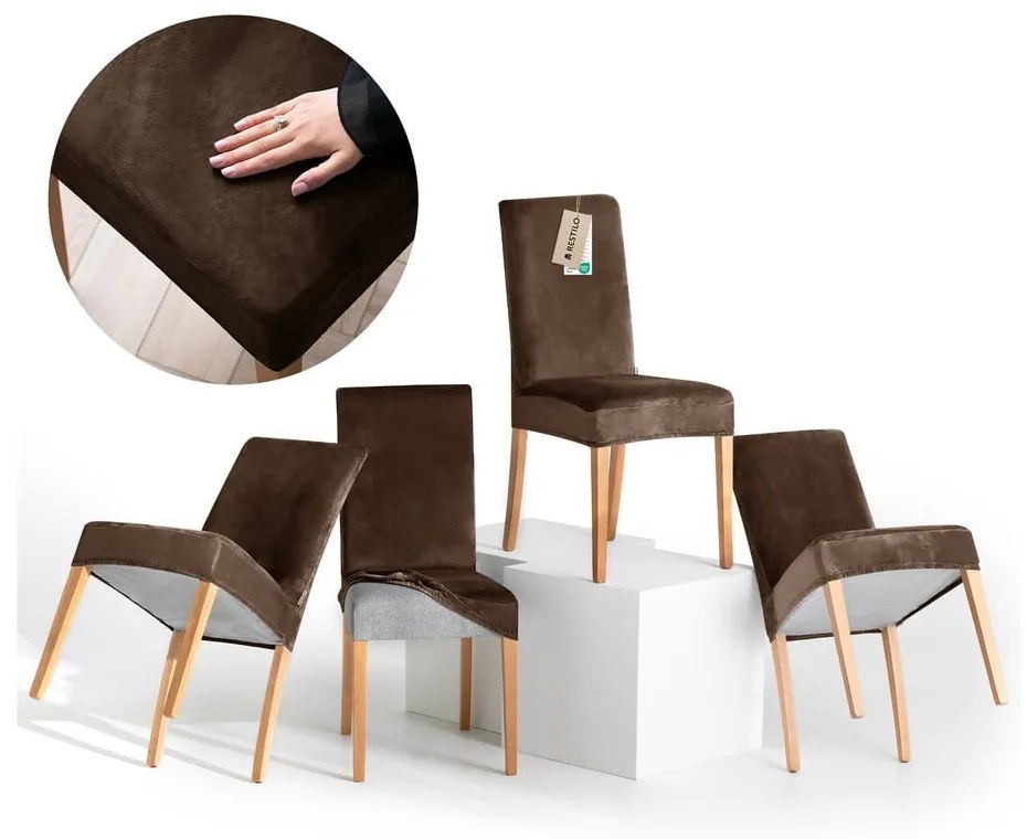 Huse maro 4 buc. elastice pentru scaun 48 cm Sento – Restilo