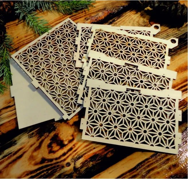 Cutie de vin din lemn - Ușor, dimensiune: 12,6x12,6x8,2 cm, semi-finisată - livrată în demantă