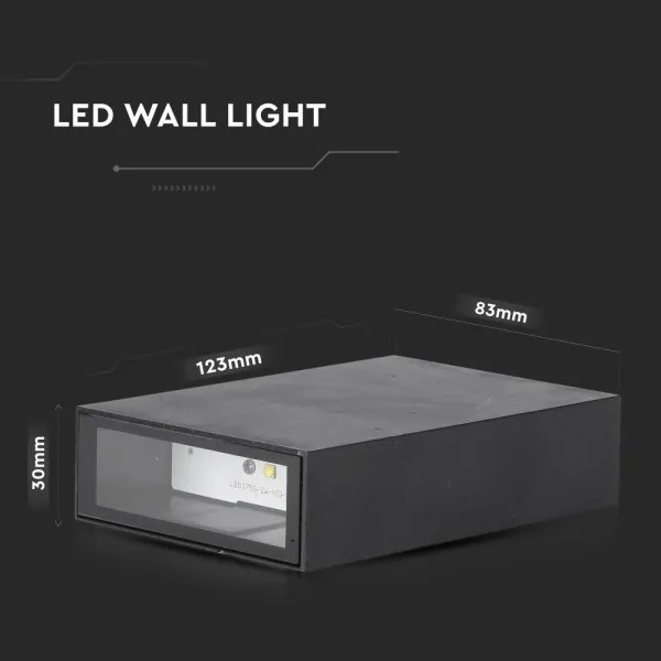 Aplică LED de exterior LED/4W/230V 3000K IP65 neagră