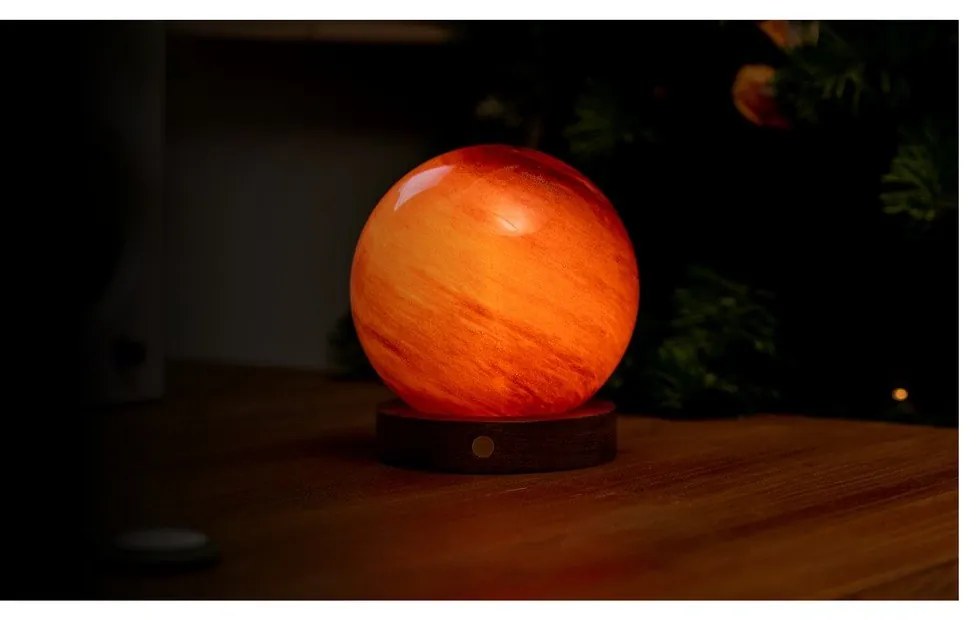 Decorațiune luminoasă maro închis cu USB ø 12 cm Sand Storm – Gingko