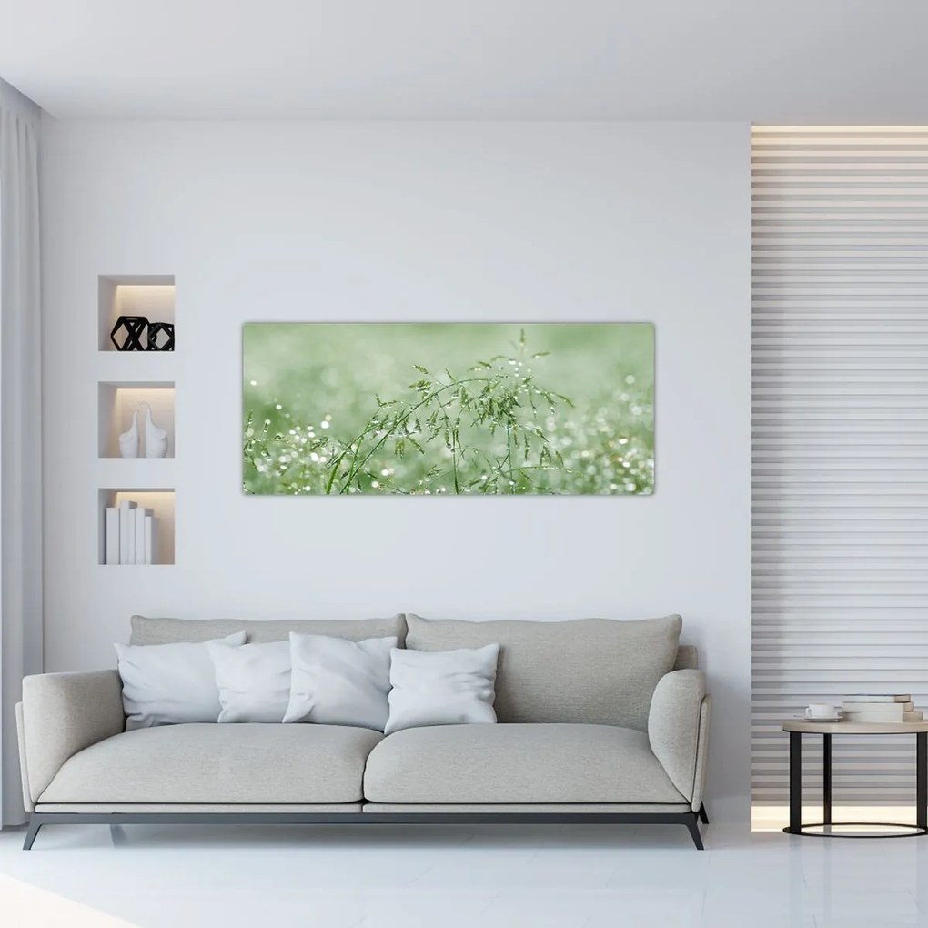 Tablou - Trandafir în iarbâ (120x50 cm)