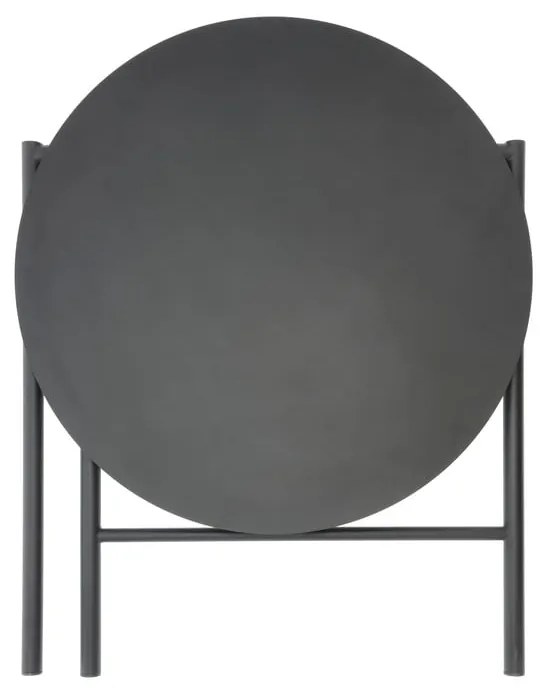 Masă de dining neagră rotundă din metal ø 70 cm Disc – Zone