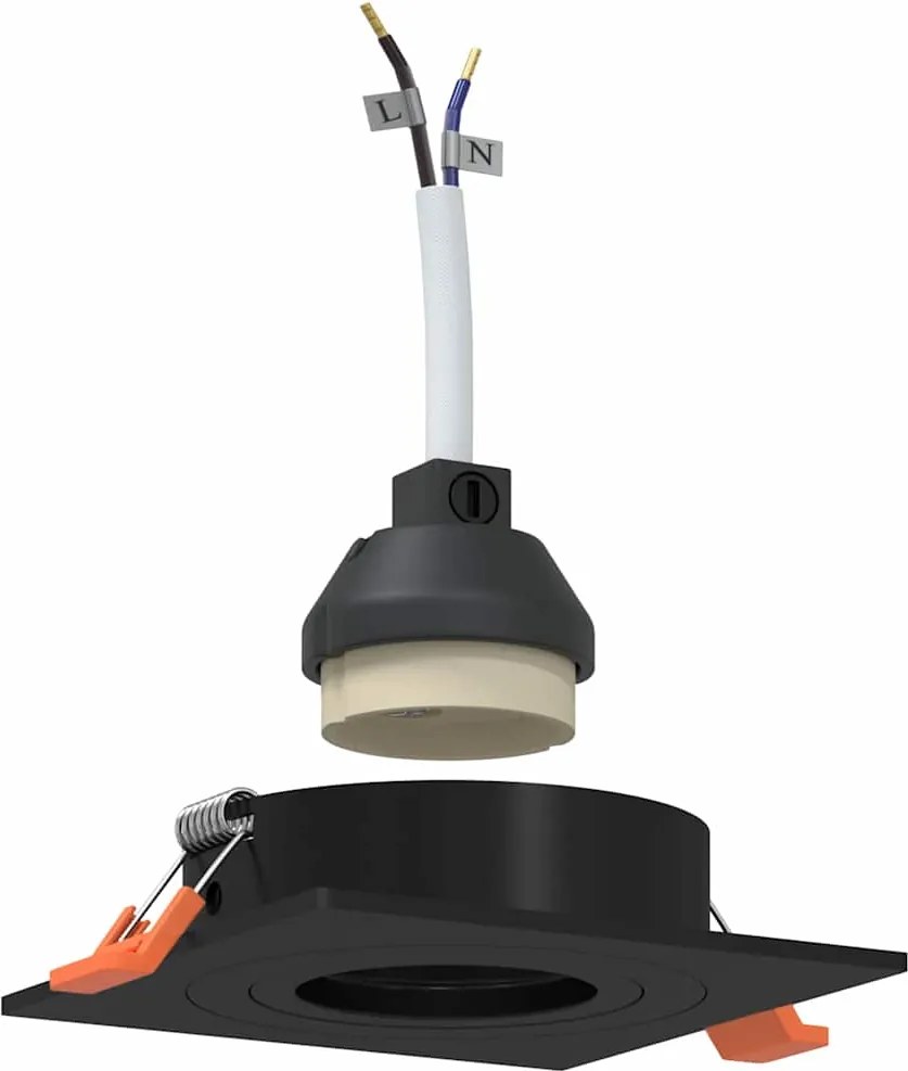 vidaXL Spot 24 pcs Negru 9 x 9 x 2 cm Aluminiu