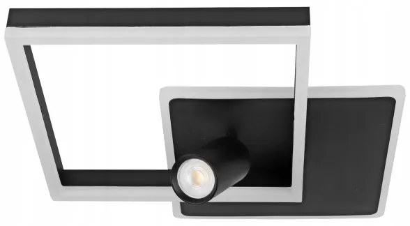 Plafonieră LED/38W/230V + 1xGU10/30W neagră