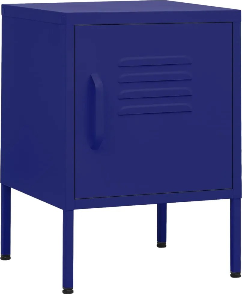 vidaXL Noptieră, bleumarin, 35x35x51 cm oțel