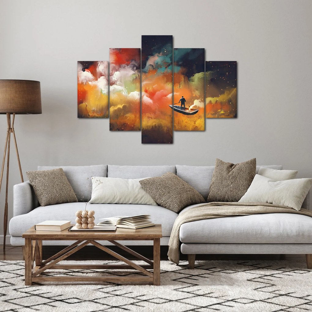 Tablou - Om navigând prin spațiu (150x105 cm)