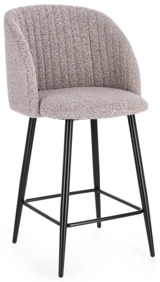 Set de 2 scaune de bar design modern QUEEN negru, mink