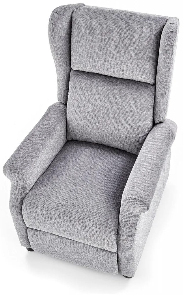 Fotoliu recliner cu functie de masaj Agustin M stofa gri