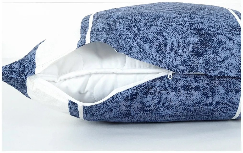 Lenjerie de pat din bumbac Renforce BLUE LINE albastru Dimensiunile lenjeriei: 70 x 90 cm | 140 x 200 cm