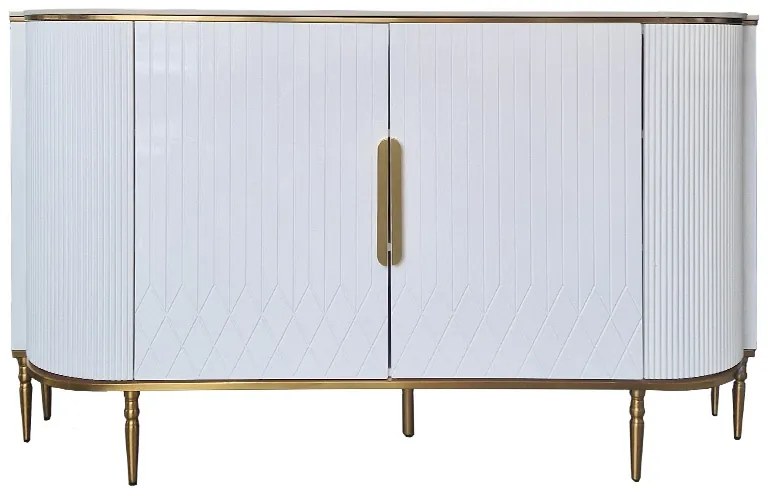 Comoda Vivien alb/auriu L160,5 cm