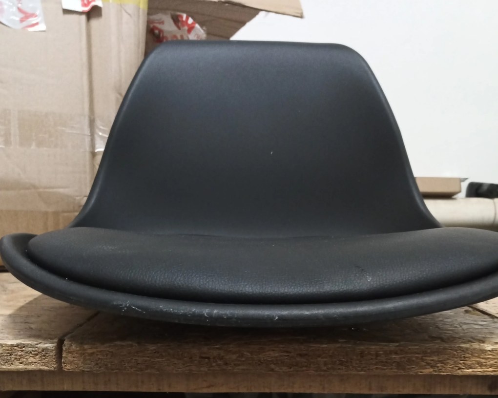 OFERTA Scaun de bar negru HOGA din piele ecologica gradul II