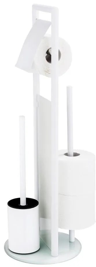 WENKO 24983800 - Set pentru WC RAVINA, 20 x 70 cm, inox/alb