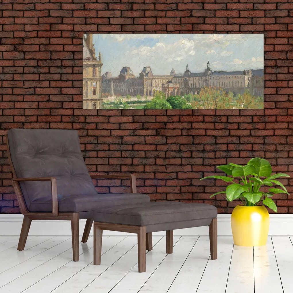 Tablou - Camille Pissarro, Place du Carrousel, Paris, reproducere (120x50 cm)