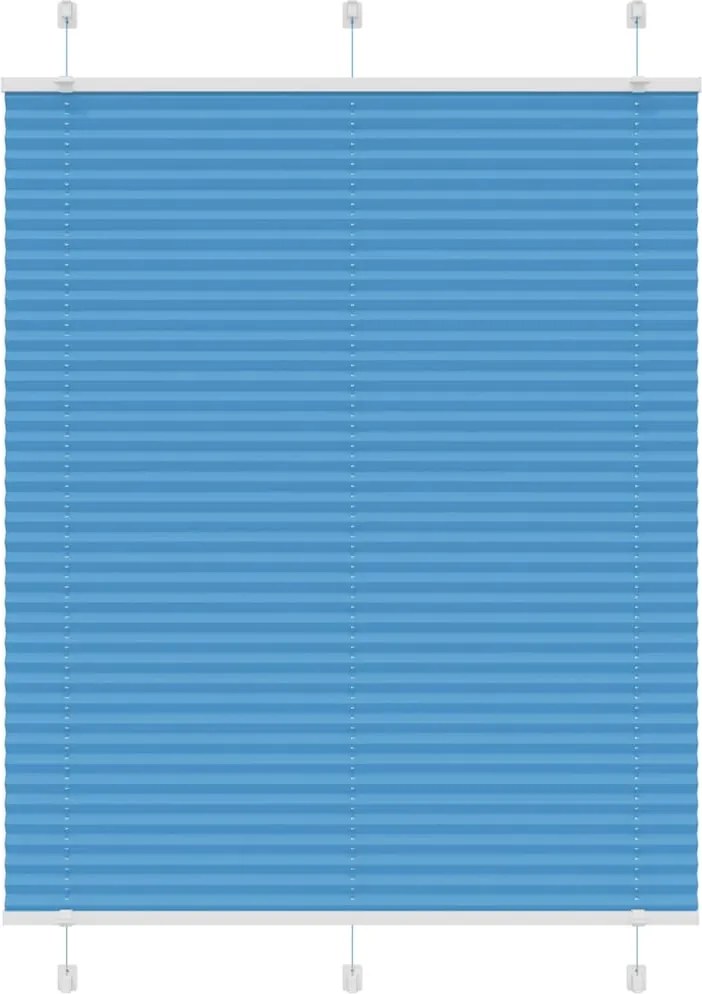 vidaXL Jaluzea plisată Albastru 105x150 cm Lățime țesătură 104,4 cm
