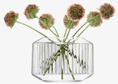 Sfeșnic lumânări mici/vază Rotunda, î. 7 cm, transparent/ă - LSA international