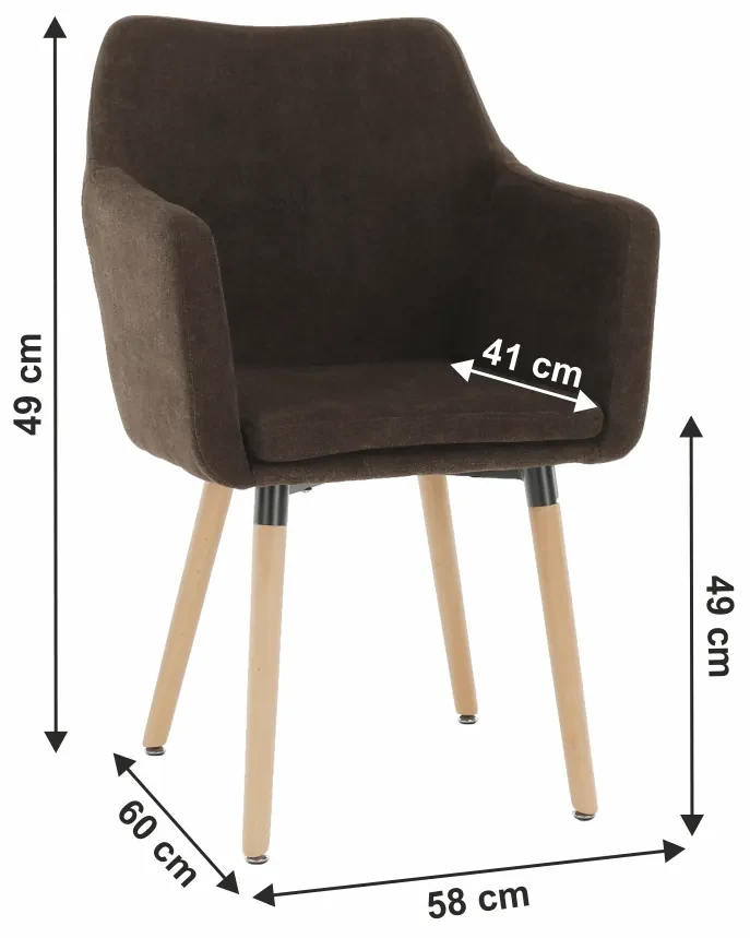 Zondo Scaun de sufragerie Danar (maro închis). 744857