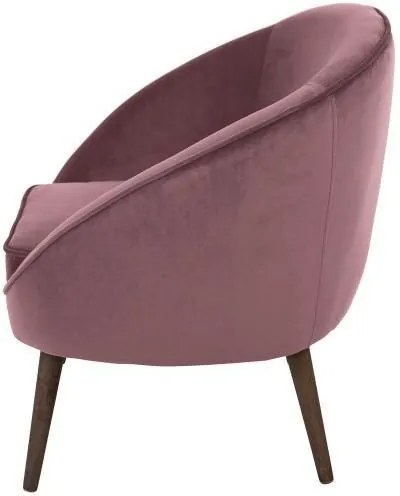 Fotoliu SAFIR din Catifea Rose - Catifea Rose Lungime (75 cm) x Latime (66 cm) x Inaltime (76 cm)