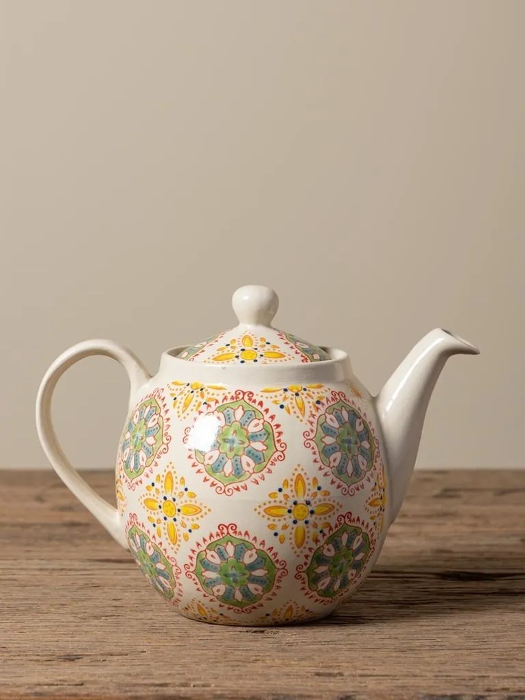 Ceainic din ceramica, pictat manual, Bohemian