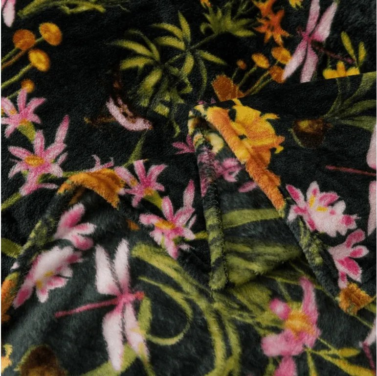 Patura microplus MYSTIC GARDEN, verde inchis Dimensiune: 200 x 220 cm