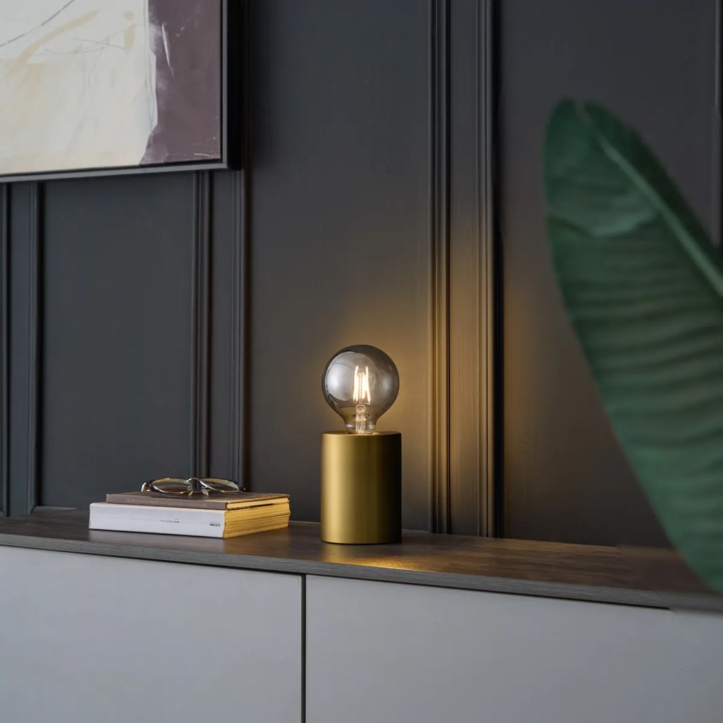 Lampă de masă modernă alamă 13cm - Cylinder