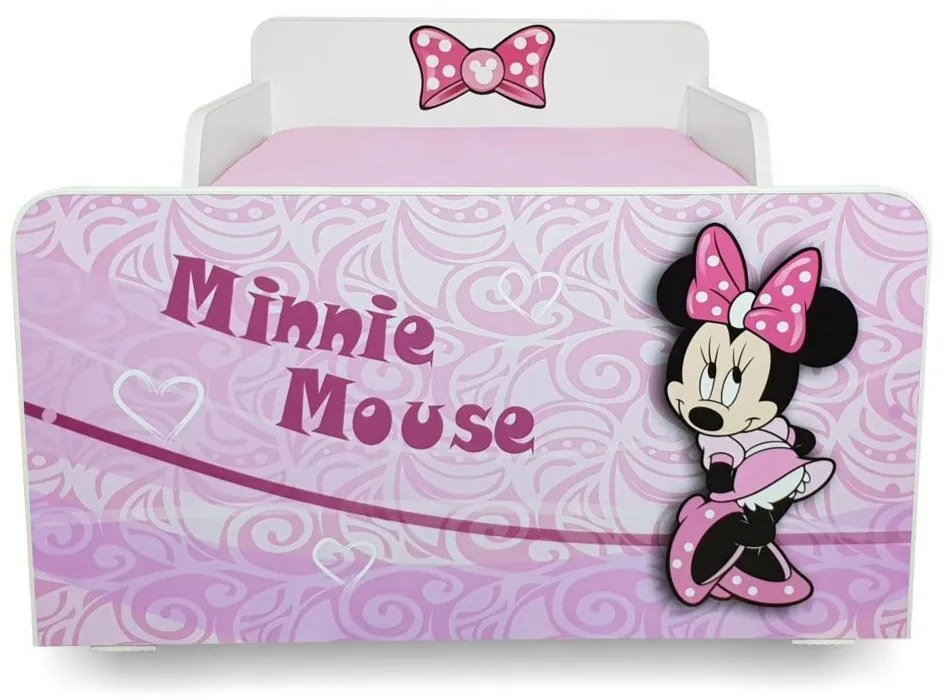 Pat copii Minnie 2-12 ani cu sertar si saltea inclusa