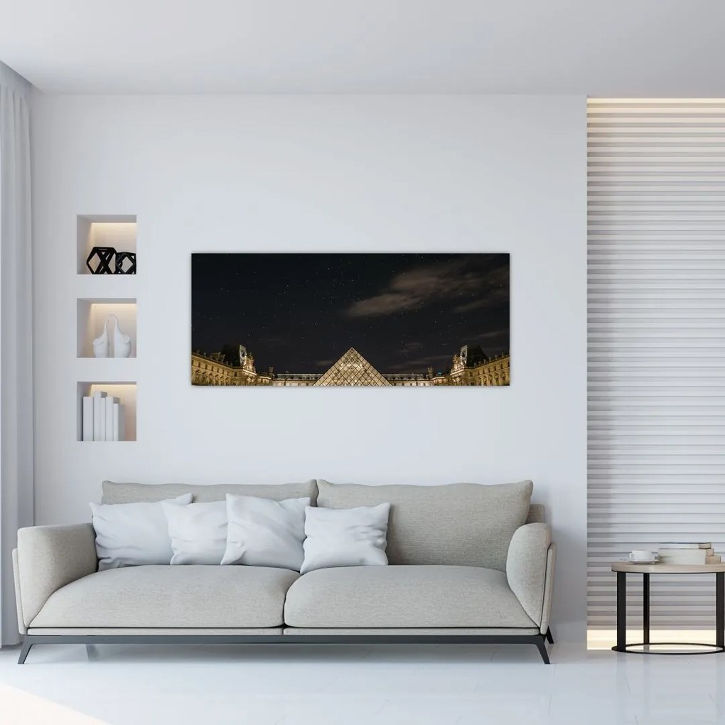 Tablou - Louvre nocturn (120x50 cm)