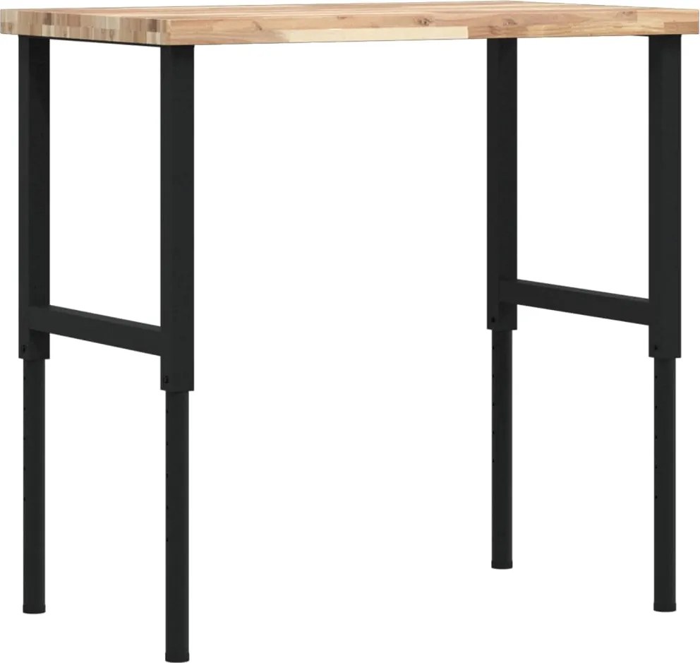 vidaXL Banc lucru 100x60x(73-99,5) cm lemn masiv acacia dreptunghiular