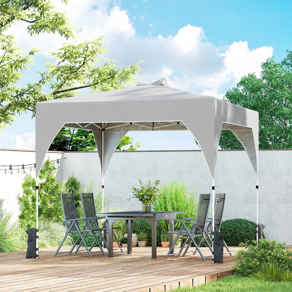 Outsunny Pavilion 3x3m Pliabil, Montaj Ușor cu Buton, UPF 50+ Protecție | Aosom Romania