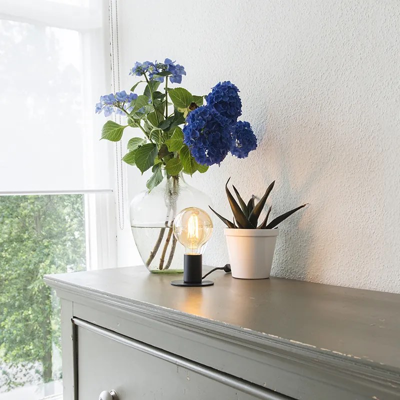 Lampă de masă modernă neagră - Facil