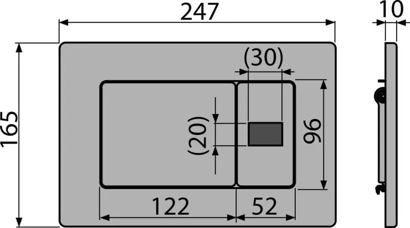 Clapeta actionare rezervor wc, alimentare acumulator Antivandal Alcadrain Senzor M279SB