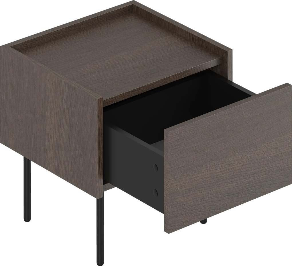 Noptieră Dunari cu sertar 45 cm - stejar dunin