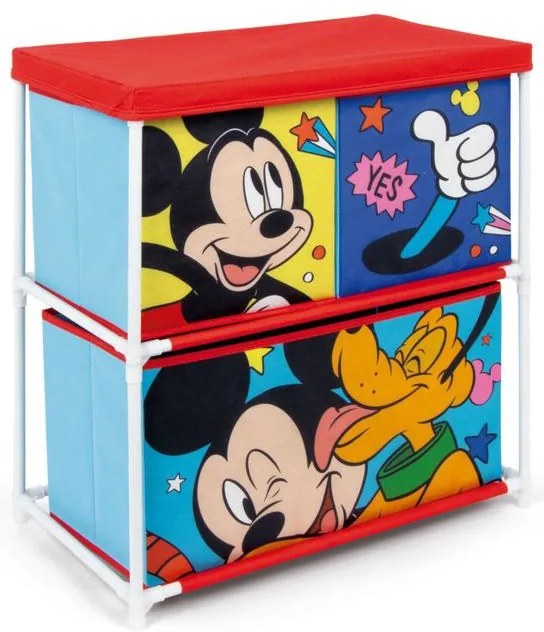 Disney Mickey Pluto suport de depozitare pentru jucării cu 3 compartimente 53x30x60 cm