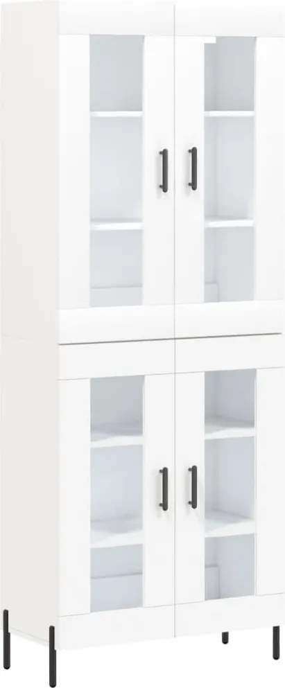 vidaXL Dulap înalt, alb, 69,5x34x180 cm, lemn compozit