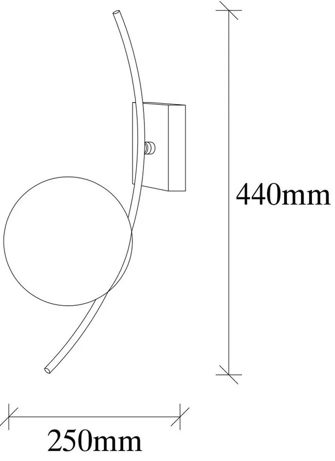 Aplică metalică Opviq lights Argyr, negru