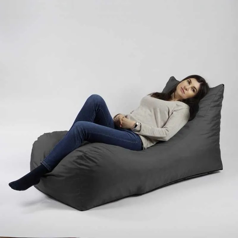 Fotoliu Looloop Pufrelax, Material Impermeabil - Gri inchis