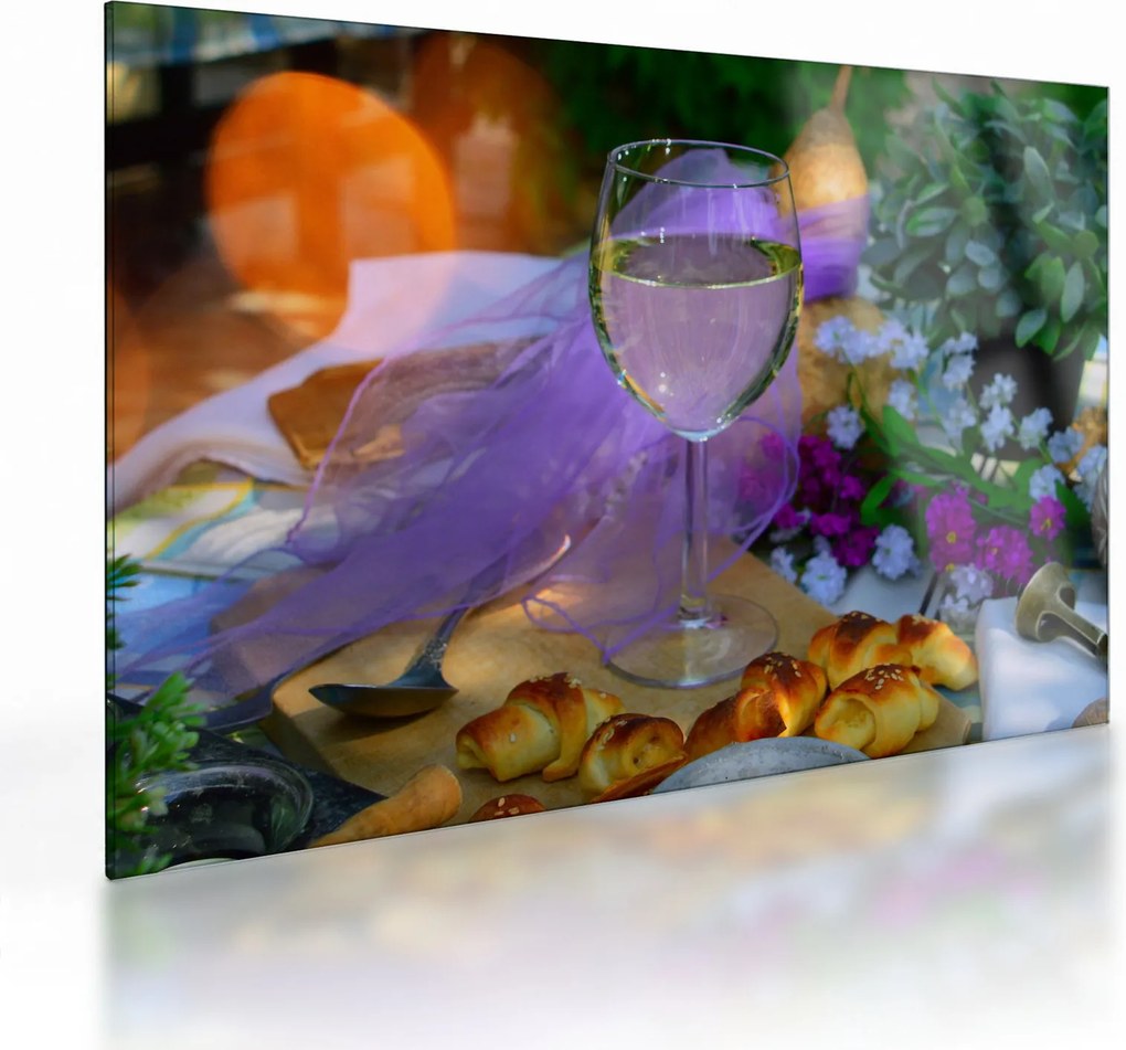 Tablou pe sticlă picnic (70x50 cm)