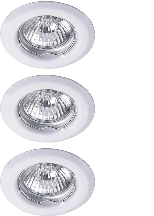 Rabalux 1101 - SET 3x LED Lampă încastrată SPOT LIGHT 3xGU10/6W/230V + 3xGU10/50W/230V